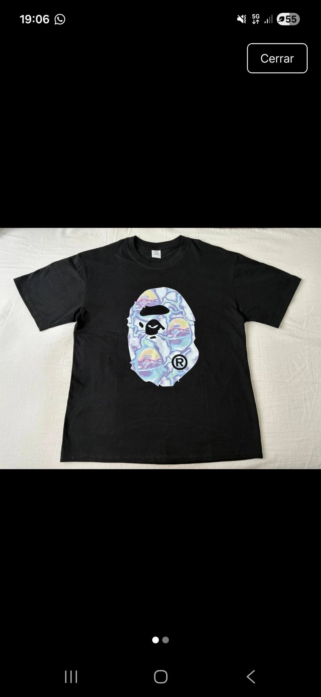 Camiseta bapesta negra 